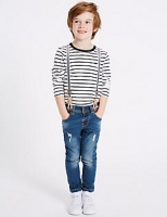 Marks and Spencer  Cotton Rich Jeans with Braces (3 Months - 5 Years)