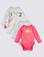 Marks and Spencer  5 Pack Pure Cotton Dino Print Bodysuits