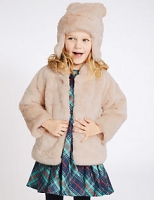Marks and Spencer  Faux Fur Coat with Hat (3 Months - 5 Years)