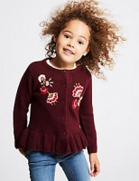Marks and Spencer  Frill Embroidered Cardigan (3 Months - 6 Years)