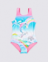 Marks and Spencer  Dolphin Swimsuit with Lycra® Xtra Life (3-16 Years)