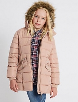 Marks and Spencer  Faux Fur Padded Coat with Stormwear (3-14 Years)
