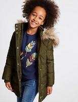 Marks and Spencer  Faux Fur Zipped Through Coat with Stormwear (3-14 Years)