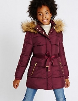 Marks and Spencer  Faux Fur Zip Through Padded Coat with Stormwear (3-14 Years)