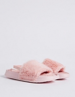 Marks and Spencer  Kids Faux Fur Slippers