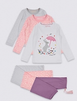 Marks and Spencer  3 Pack Cotton Pyjamas (9 Months - 8 Years)