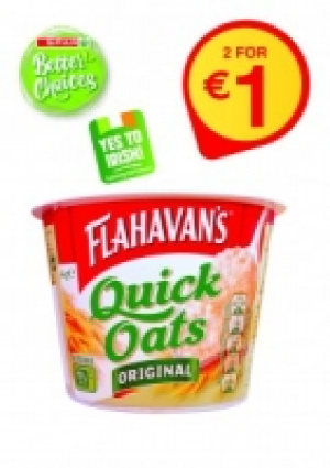 FLAHAVANS Quick Oats Porridge Pots Range 46g / 44g 2 FOR 1