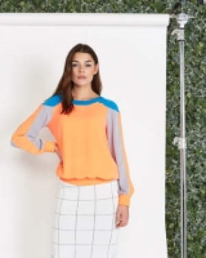 Lennon Courtney at Dunnes Stores Sports Contrast Sweater