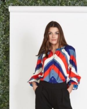 Lennon Courtney at Dunnes Stores Print Frill Sleeve Blouse