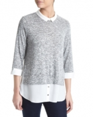 Collar Twofer Top