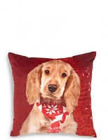 Marks and Spencer  Christmas Spaniel Cushion