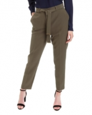 Tie Belt Tapered Trousers