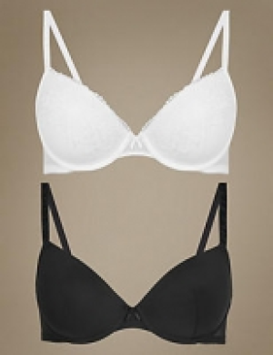 2 Pack Padded Plunge Bras A-DD 24.00 €