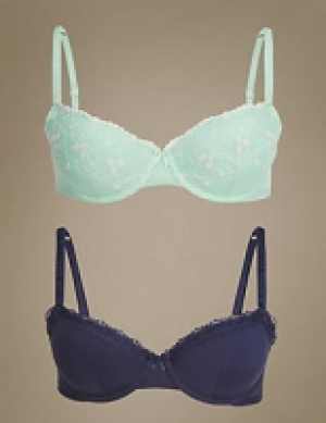 2 Pack Padded Push-up Balcony Bras A-E 24.00 €