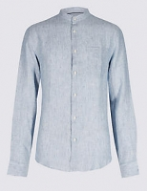 Pure Linen Slim Fit Shirt with Pocket 47.50 €