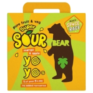 Bear Pure Fruit & Veg Super Sour Mango & Apple Yoyos 5s