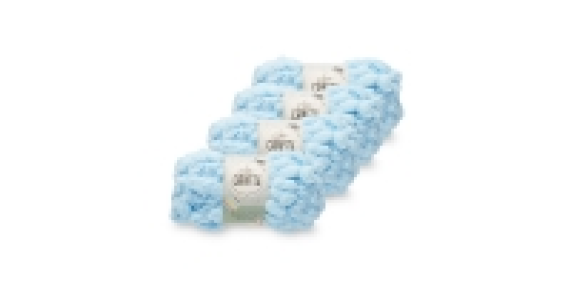 Fancy Yarn Pompom Blue 4-Pack