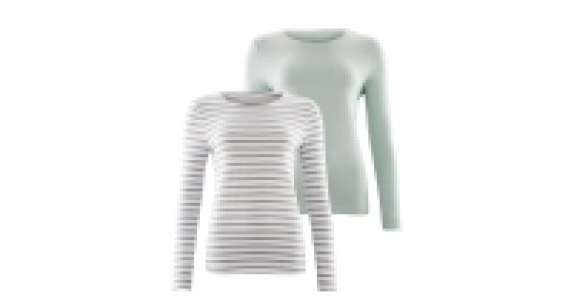 Avenue Ladies Stripe/Mint Top 2Pack