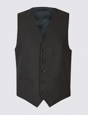 Charcoal Textured Regular Fit Waistcoat 60.00 €