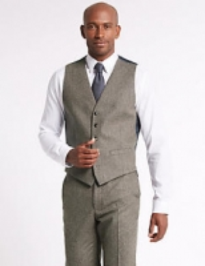 Textured Tailored Fit Waistcoat 67.00 €