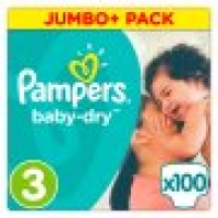 Tesco  Pampers Baby Dry Size 3 Jumbo+ Pack 1