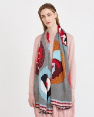 Carolyn Donnelly The Edit Abstract Floral Scarf