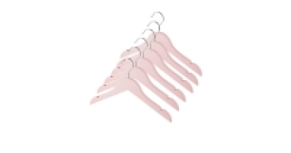 Kids Pink Wooden Hangers 6 Pack