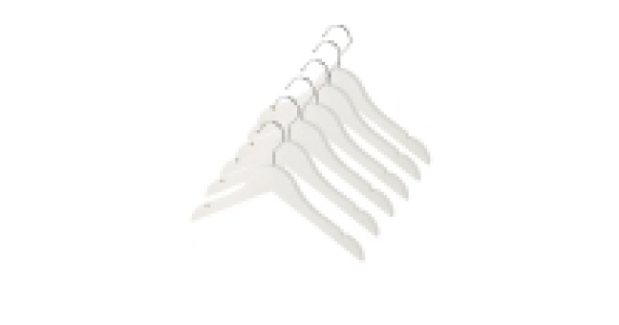 Kids White Wooden Hangers 6 Pack