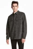 HM   Wool-blend shirt jacket