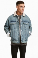 HM   Pile-lined denim jacket