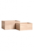 HM   2-pack small wooden boxes