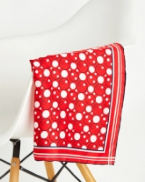Paul Costelloe Living Studio Red Dots Silk Scarf