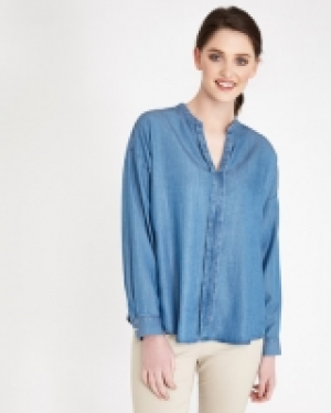 Paul Costelloe Living Studio Blue Placket Top