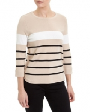 Stripe Dipped Hem Jumper