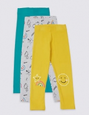 3 Pack Cotton Rich Leggings with Stretch (3 Months - 7 Years 13.50 €