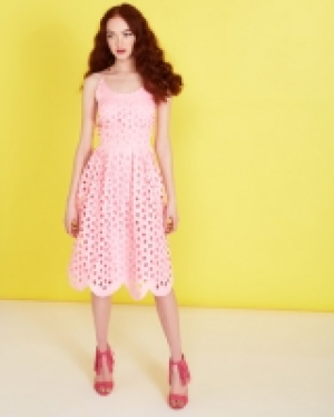 Savida Flower Laser Cut Dress