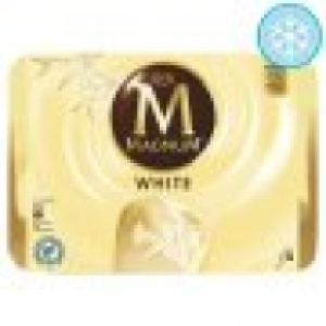 Tesco  Magnum White Ice Cream 4 X110ml