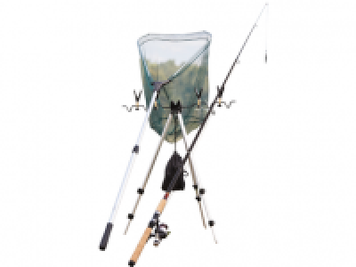 CRIVIT Extendable Aluminium Rod Holder/Fishing Keep Net