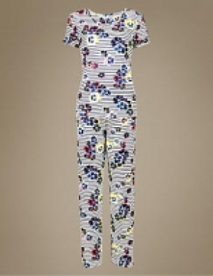 Floral Print Short Sleeve Pyjama Set 28.00 €