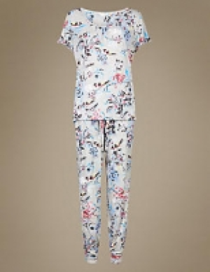 Floral Print Short Sleeve Pyjama Set 32.00 €