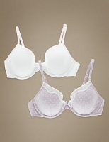 Marks and Spencer  2 Pack Cotton Rich Moulded Underwired First Bras