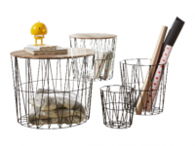 Lidl  LIVARNO LIVING Side Table Set with Baskets