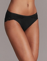 Marks and Spencer  Lace High Leg Knickers with Cashmere