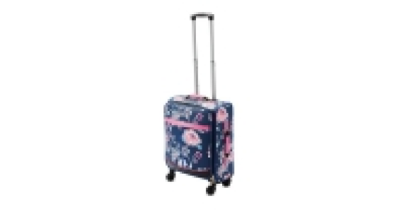 Black Floral Travel Suitcase