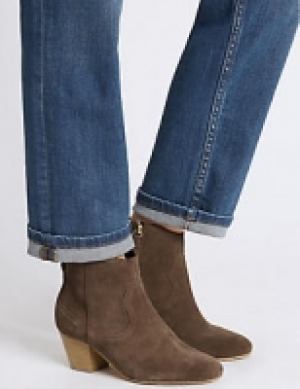Suede Block Heel Ankle Boots 29.00 €