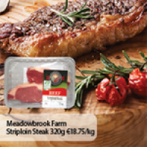 Meadowbrook Farm Striploin Steak 320g 6.00 €