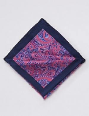 Pure Silk Paisley Print Pocket Square 20.00 €