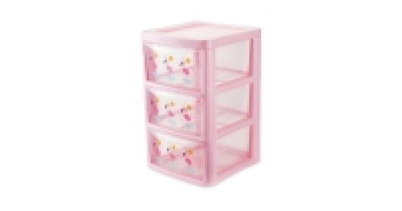 Aldi  Premier Flamingo 3 Drawer Tower