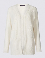 Marks and Spencer  Cotton Rich Textured Longline Cardigan