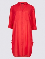 Marks and Spencer  Pure Cotton 3/4 Sleeve Shirt Dress